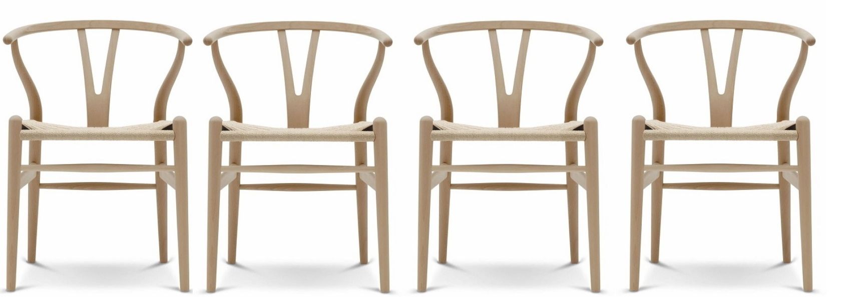 CH24 Wishbone Chair / Y-Chair Chair Beech oiled Set of 4 Carl Hansen & Søn 